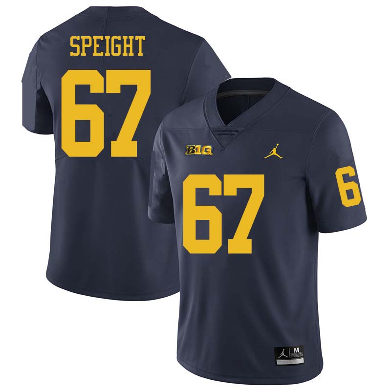 Jordan Brand Men #67 Jess Speight Michigan Wolverines College Football Jerseys Sale-Navy
